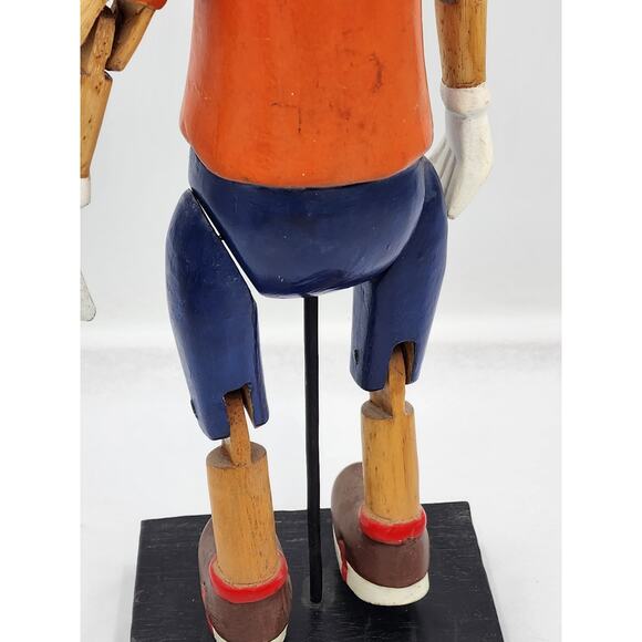 Rare Disney Mickey Mouse Marionette Puppet On Stand Vintage Collectible Wood 17" - Picture 8 of 15